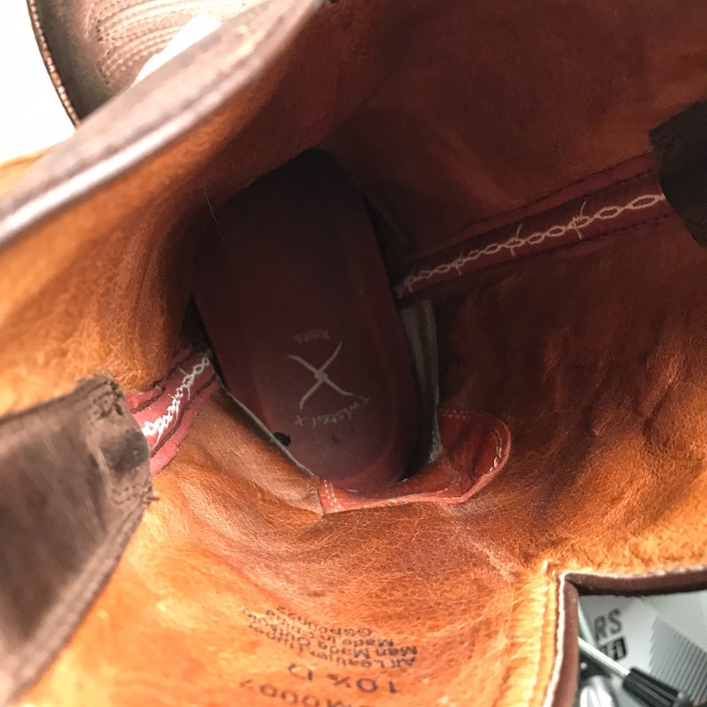 Twisted X Western Boots Mens 10.5D Dark Brown Leather Cowboy Rodeo *FLAW* - Picture 16 of 16